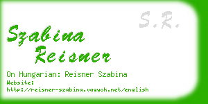 szabina reisner business card